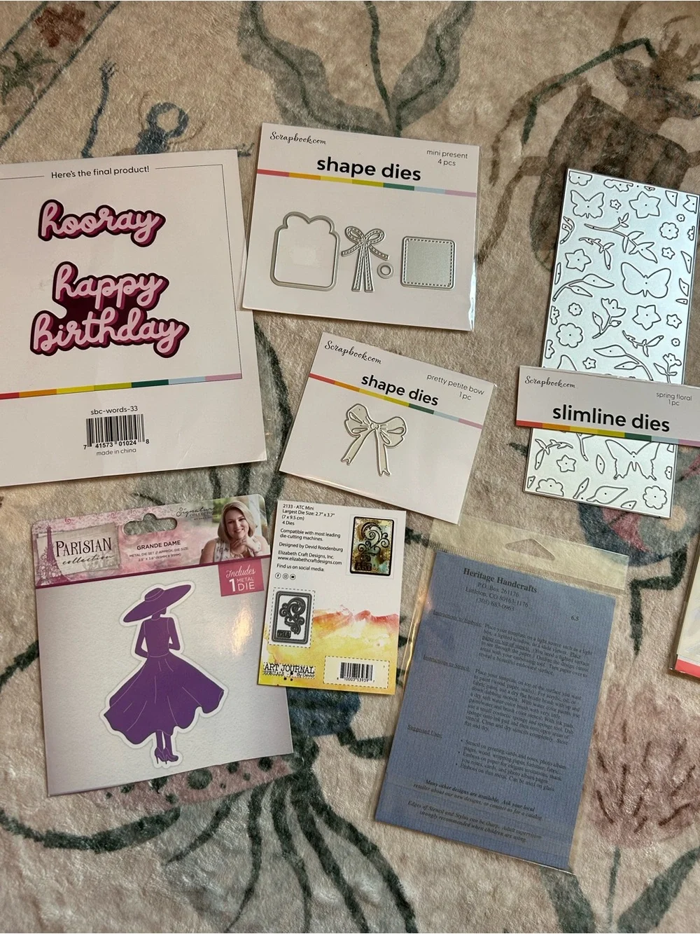 Scrapbook Dies and Stencils Lot